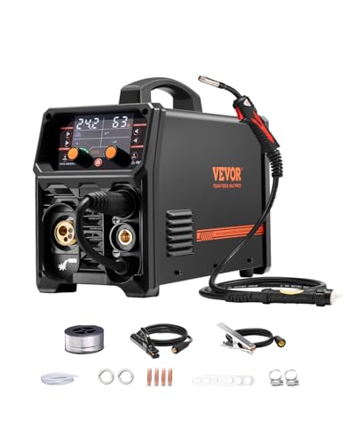 VEVOR Pro MIG-Schweißgerät, 200 Ampere Pluse MIG-Welder, 5-in-1 Synergie-Schweißer MIG Pluse, gasloses MIG, Gas-MIG, MMA und Lift WIG, mit IGBT-Wechselrichtertechnologie und LCD-Bildschirmanzeige VEVOR Pro MIG-Schweißgerät, 200 Ampere Pluse MIG-Welder, 5-in-1 Synergie-Schweißer MIG Pluse, gasloses MIG, Gas-MIG, MMA und Lift WIG, mit IGBT-Wechselrichtertechnologie und LCD-Bildschirmanzeige von VEVOR
