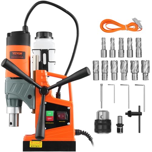 VEVOR Profi Kernbohrmaschine Magnetbohrmaschine Magnetkraft 12500 N, 850 U/min 1450 W Magnetbohrmaschine 40 mm Max. Bohrdurchmesser, Magnetkernbohrsystem für Schiffsbau, Brückenbau usw. Orange VEVOR Profi Kernbohrmaschine Magnetbohrmaschine Magnetkraft 12500 N, 850 U/min 1450 W Magnetbohrmaschine 40 mm Max. Bohrdurchmesser, Magnetkernbohrsystem für Schiffsbau, Brückenbau usw. Orange von VEVOR