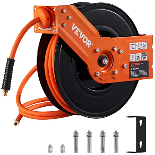VEVOR Schlauchtrommel Gummi und PVC 9,5mmx15,24m Schlauchaufroller Automatik Luftschlauchtrommel Max. Arbeitsdruck 300PSI/20Bar Druckluftschlauchtrommel für Autohäuser Werkstatt Heimstudio Garage VEVOR Schlauchtrommel Gummi und PVC 9,5mmx15,24m Schlauchaufroller Automatik Luftschlauchtrommel Max. Arbeitsdruck 300PSI/20Bar Druckluftschlauchtrommel für Autohäuser Werkstatt Heimstudio Garage von VEVOR
