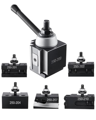VEVOR Schnellwechsel-Werkzeughalter-Set, 6-teilig, Stahlhalter für Mini-Drehmaschinen und Metalldrehmaschinen mit 254 bis 381 mm Umlaufdurchmesser, ideale Verbesserung für Ihre Werkstatt VEVOR Schnellwechsel-Werkzeughalter-Set, 6-teilig, Stahlhalter für Mini-Drehmaschinen und Metalldrehmaschinen mit 254 bis 381 mm Umlaufdurchmesser, ideale Verbesserung für Ihre Werkstatt von VEVOR