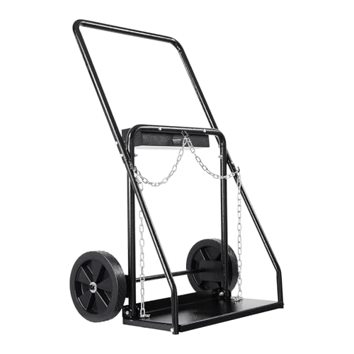 VEVOR Schweißflaschenwagen, Sauerstoff-Acetylen-Tankwagen mit 200 kg statischer Tragkraft, 25,4 cm Vollrädern & Sicherheitsketten zur Tanklagerung, für doppelte Gasflaschen mit 31,8 cm Durchmesser VEVOR Schweißflaschenwagen, Sauerstoff-Acetylen-Tankwagen mit 200 kg statischer Tragkraft, 25,4 cm Vollrädern & Sicherheitsketten zur Tanklagerung, für doppelte Gasflaschen mit 31,8 cm Durchmesser von VEVOR