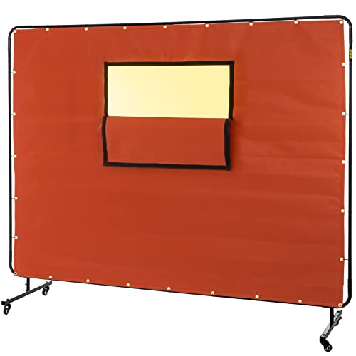 VEVOR Schweißvorhang 1,83 m x 2,44 m Schweißerdecken, Rote Schweißermatte 8 kg Hitzeschutzdecke, 0,5 mm Dicke Feuerfeste Unterlage, 90 cm x 38 cm Fenstergröße Feuerschutzmatte für Schweißwerkstätten VEVOR Schweißvorhang 1,83 m x 2,44 m Schweißerdecken, Rote Schweißermatte 8 kg Hitzeschutzdecke, 0,5 mm Dicke Feuerfeste Unterlage, 90 cm x 38 cm Fenstergröße Feuerschutzmatte für Schweißwerkstätten von VEVOR