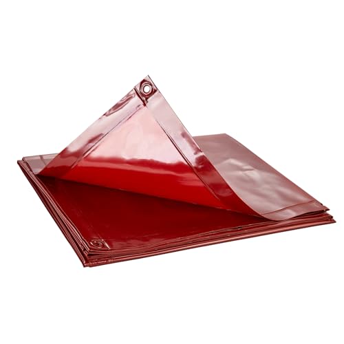 VEVOR Schweißvorhang-Schirm, 1,8 x 1,8 m hängende Schweißvorhangwand, flammhemmende Vinyl-Schweißschutzschirme mit 6-stufigem UV-Schutz und Metallösen, tragbar für Werkstatt/Industrie, Rot VEVOR Schweißvorhang-Schirm, 1,8 x 1,8 m hängende Schweißvorhangwand, flammhemmende Vinyl-Schweißschutzschirme mit 6-stufigem UV-Schutz und Metallösen, tragbar für Werkstatt/Industrie, Rot von VEVOR