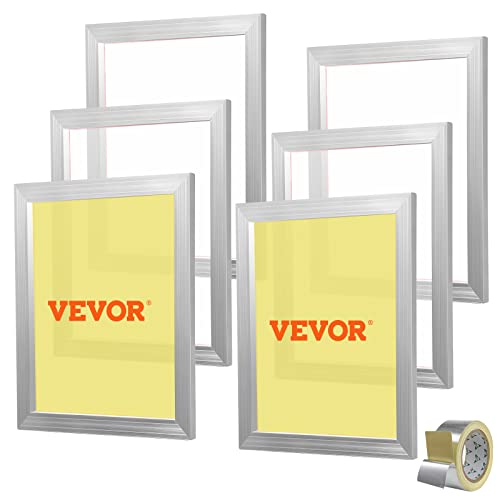 VEVOR Siebdruck Kit, 6 STK. Aluminium Siebdruck Rahmen, 16 x 20 Zoll iebdruck Rahmen mit 110 Count Mesh, Hochspannung Nylon Mesh & Dichtungsband für T-Shirts, DIY Druck usw. VEVOR Siebdruck Kit, 6 STK. Aluminium Siebdruck Rahmen, 16 x 20 Zoll iebdruck Rahmen mit 110 Count Mesh, Hochspannung Nylon Mesh & Dichtungsband für T-Shirts, DIY Druck usw. von VEVOR