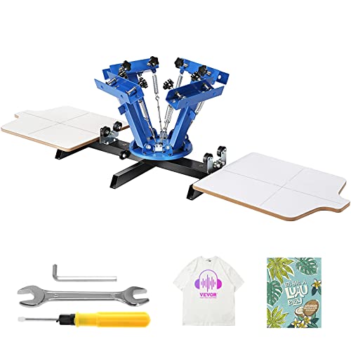 VEVOR Siebdruckpresse T-Shirt Siebdruckmaschine 4 Farben + 2 Stationen, T-Shirtpresse, Hitzepresse Transferpresse DIY Ausrüstung Drucker, Textildruck Kleidung, Kissenbezüge, Gepäckstücke usw. VEVOR Siebdruckpresse T-Shirt Siebdruckmaschine 4 Farben + 2 Stationen, T-Shirtpresse, Hitzepresse Transferpresse DIY Ausrüstung Drucker, Textildruck Kleidung, Kissenbezüge, Gepäckstücke usw. von VEVOR