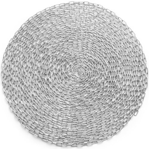 VEVOR Stahlkette Kohlenstoffstahl, 3mm x 30,48m, 149kg Tragfähigkeit, verzinkte Gliederkette mit zwei Schnellgliedern, Stahlkette für Hundekette, Hebe-Lastlager Kette zum Schleppen Aufhängen Camping VEVOR Stahlkette Kohlenstoffstahl, 3mm x 30,48m, 149kg Tragfähigkeit, verzinkte Gliederkette mit zwei Schnellgliedern, Stahlkette für Hundekette, Hebe-Lastlager Kette zum Schleppen Aufhängen Camping von VEVOR