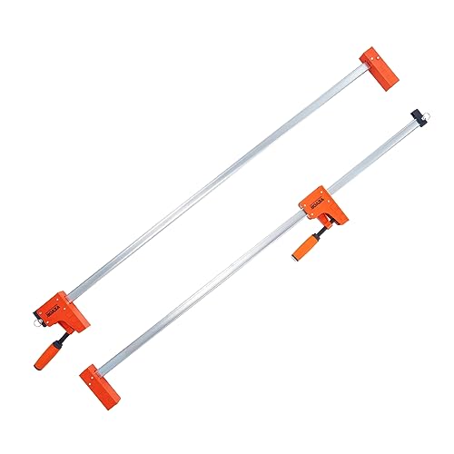 VEVOR Stangenklemmen für die Holzbearbeitung, 2er-Pack Parallelklemmen-Set 127 cm, F-Klemme mit 500 kg Belastungsgrenze, Gleichmäßiger Druck, Hochfester Kunststoff und Kohlenstoffstahl, Holzklemmen von VEVOR