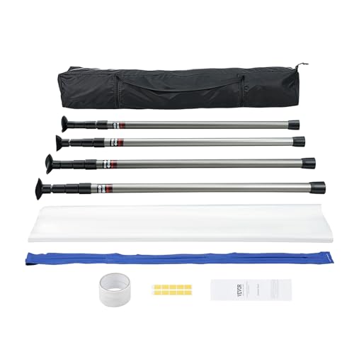 VEVOR Staubschutztür Staubschutzwand 230 x 120 cm, Bautür Staubschutztür Magnetverschluss Zuverlässigste Staubschutz, Baustellentür für Renovierungen & Umbauten, Verstellbarer Ständer 0,9-3 m VEVOR Staubschutztür Staubschutzwand 230 x 120 cm, Bautür Staubschutztür Magnetverschluss Zuverlässigste Staubschutz, Baustellentür für Renovierungen & Umbauten, Verstellbarer Ständer 0,9-3 m von VEVOR
