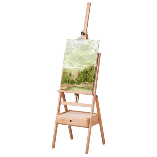 VEVOR Studio-Staffelei mit H-Rahmen für Leinwandbilder bis zu 91,44 cm, Künstlerstaffelei aus Buchenholz zum Malen mit Schublade für Kunstbedarf 10 kg Tragkraft Staffelei, verstellbare Staffelei VEVOR Studio-Staffelei mit H-Rahmen für Leinwandbilder bis zu 91,44 cm, Künstlerstaffelei aus Buchenholz zum Malen mit Schublade für Kunstbedarf 10 kg Tragkraft Staffelei, verstellbare Staffelei von VEVOR