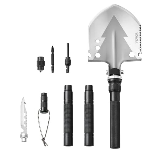 VEVOR Survival-Schaufel 11 in 1 Schaufel, faltbares Multitool 815 mm Lange, kompakte Schaufel für Geländefahrten Camping Wandern Outdoor Survivalisten Notfälle VEVOR Survival-Schaufel 11 in 1 Schaufel, faltbares Multitool 815 mm Lange, kompakte Schaufel für Geländefahrten Camping Wandern Outdoor Survivalisten Notfälle von VEVOR