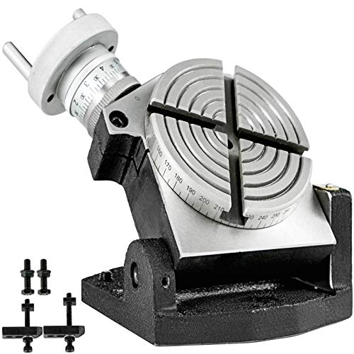 VEVOR Teilapparat Rundtisch 100mm Rundteiltisch Horizontal Vertikal Teilkopf Teilapparat schwenkbar zum Fräsen und Bohren… von VEVOR