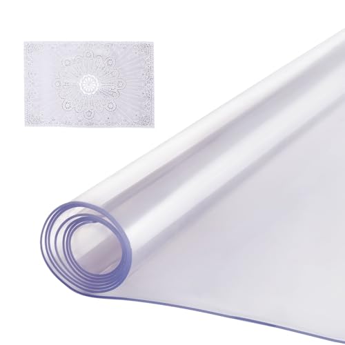 VEVOR Tischdecke, Tischschutz, rechteckige PVC-Schreibtischunterlage, 1016 x 2032 mm wasserdichte Tischschutzfolie, Schreibtischunterlage, Tischdecke, für Büro, Kommode, Esszimmertisch, 2 mm Dicke von VEVOR