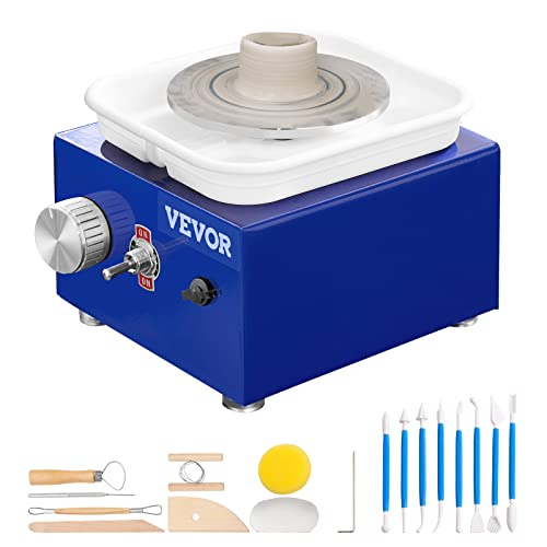 VEVOR Töpferscheibe Keramik Rad Maschine 30 W, Blau Elektrische Töpferscheibe Maschine 10 cm 300 U/min Töpferscheibenmaschine, Formmaschine mit Schürze, Geeignet für Anfänger, Enthusiasten usw. VEVOR Töpferscheibe Keramik Rad Maschine 30 W, Blau Elektrische Töpferscheibe Maschine 10 cm 300 U/min Töpferscheibenmaschine, Formmaschine mit Schürze, Geeignet für Anfänger, Enthusiasten usw. von VEVOR