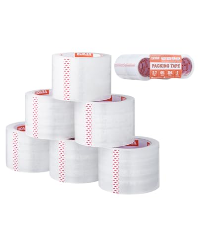 VEVOR Transparentes Packband, 76,2 mm Kern, 6 Rollen 76,2 mm x 59,436 m Paketklebeband, 0,068 mm dick, Hochleistungs-Klebeband für Umzüge, Lagerung & Verpackung, Versand & Postversand, Büro VEVOR Transparentes Packband, 76,2 mm Kern, 6 Rollen 76,2 mm x 59,436 m Paketklebeband, 0,068 mm dick, Hochleistungs-Klebeband für Umzüge, Lagerung & Verpackung, Versand & Postversand, Büro von VEVOR