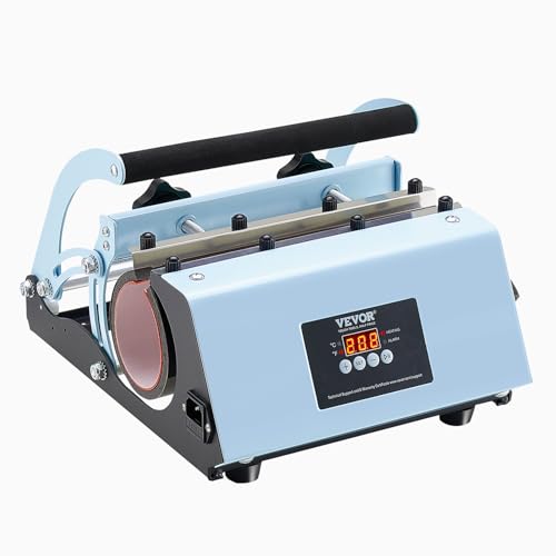 VEVOR Tumbler-Hitzepresse Transferpresse, 325-887 ml, Tumblerpresse mit Sublimationspapier, Klebeband und Handschuhen, Temperatur- und Zeiteinstellung, für Sublimationsbecher, Tassen, Becher, Blau VEVOR Tumbler-Hitzepresse Transferpresse, 325-887 ml, Tumblerpresse mit Sublimationspapier, Klebeband und Handschuhen, Temperatur- und Zeiteinstellung, für Sublimationsbecher, Tassen, Becher, Blau von VEVOR