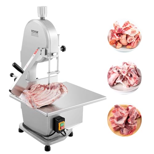 VEVOR kommerzielle elektrische Fleischbandsäge Knochenschneidemaschine, 1800 W Tisch-Knochensäge, 380 x 485 mm Werkbank, Gefrierfleischschneider mit 5 Klingen für Rippchen, Schweinefleisch VEVOR kommerzielle elektrische Fleischbandsäge Knochenschneidemaschine, 1800 W Tisch-Knochensäge, 380 x 485 mm Werkbank, Gefrierfleischschneider mit 5 Klingen für Rippchen, Schweinefleisch von VEVOR