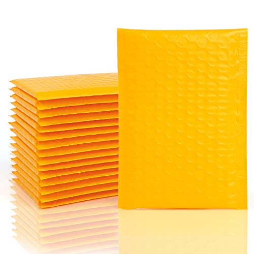 VEYLIN Luftpolster-Versandtaschen, 15 x 20 cm, 16 Stück, mit Luftpolsterfolie gefüttert, Gelb von VEYLIN