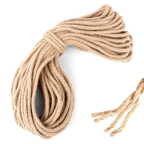 Juteseil 8mm x 25m, Juteseile Natürliches, Stabiles Gartenschnur aus Naturfasern, Dicker Juteseil Seil für Garten, DIY, Dekoration, Bündelung und Aufhängung Juteseil 8mm x 25m, Juteseile Natürliches, Stabiles Gartenschnur aus Naturfasern, Dicker Juteseil Seil für Garten, DIY, Dekoration, Bündelung und Aufhängung von VFANDV