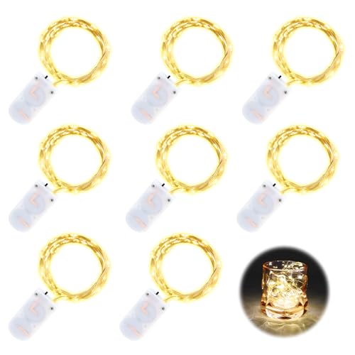 VFANDV Led Lichterkette mit Batterie, 2M DIY Kleine Wasserdicht Licht 8 Stück 20 LEDs für Party Hochzeit Weihnachten Beleuchtung Deko Warmweiß VFANDV Led Lichterkette mit Batterie, 2M DIY Kleine Wasserdicht Licht 8 Stück 20 LEDs für Party Hochzeit Weihnachten Beleuchtung Deko Warmweiß von VFANDV