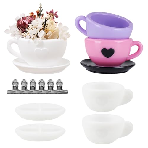 4 Stück Silikonformen Giessformen Kreativität Kaffeetasse Silikonformen mit Untertassen und 50mm Klammer, DIY Kerzenhalter Silikonform Silikon Teetasse Schale Giessformen Blumentopf Gipsform 4 Stück Silikonformen Giessformen Kreativität Kaffeetasse Silikonformen mit Untertassen und 50mm Klammer, DIY Kerzenhalter Silikonform Silikon Teetasse Schale Giessformen Blumentopf Gipsform von VFFNFF