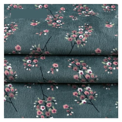 Bestickter Baumwollstoff 100 * 150CM Cord Stoff Kleine Blume Polyester Druck Tuch Mode Frauen Kleid DIY Kleidung Handgemachte Nähen Quilten gepäck(Sxcy008) von VFIDPSU