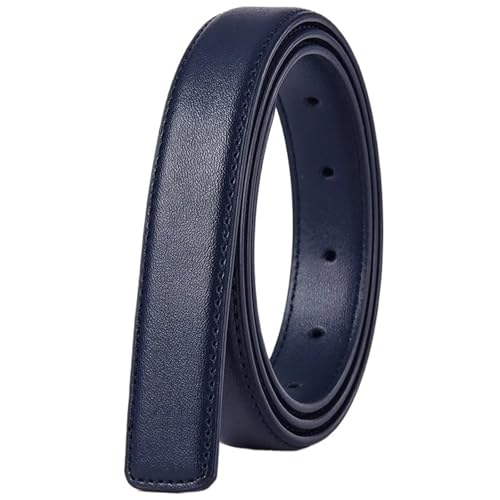 VFIDPSU Frauen Gürtel Breites Lederband, Gürtel Ohne Schnalle, Glatter Schnallengürtel Ohne Schnalle, Lederband Mit Weiblichem Schnallengürtel(Dark Blue) von VFIDPSU