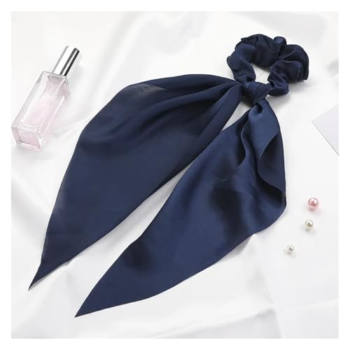 VFIDPSU Satin Haarschal Drucken Chiffon Lange Band Haargummis Frauen Mädchen Pferdeschwanz Schal Elastische Haarbänder Krawatten Haarschmuck(Color-02) von VFIDPSU