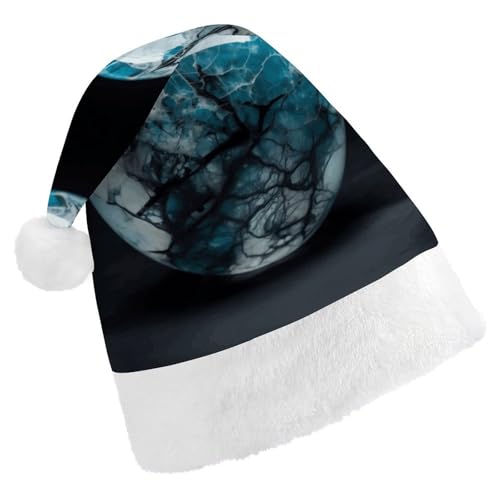 VFMKT Extra dicker Plüsch-Weihnachtshut mit weißer Marmoroberfläche für Erwachsene, Damen, Herren, Weihnachten, Neujahr VFMKT Extra dicker Plüsch-Weihnachtshut mit weißer Marmoroberfläche für Erwachsene, Damen, Herren, Weihnachten, Neujahr von VFMKT