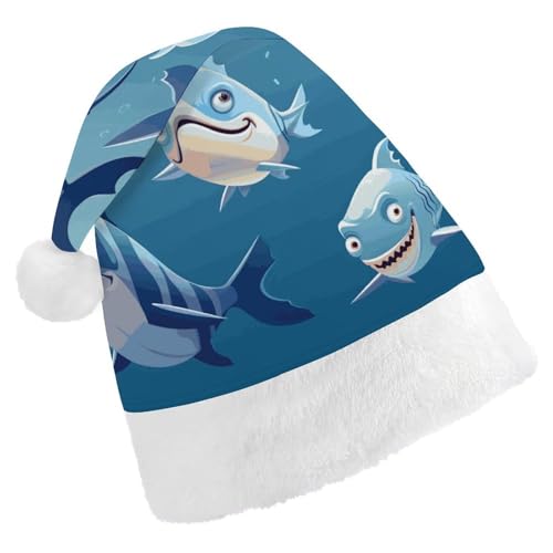 VFMKT Ocean Fish Weihnachtshut, bequem, extra dick, Plüsch, für Erwachsene, Damen, Herren, Neujahr, Party VFMKT Ocean Fish Weihnachtshut, bequem, extra dick, Plüsch, für Erwachsene, Damen, Herren, Neujahr, Party von VFMKT