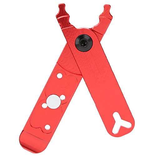 Fahrradkettenzange, Fahrradketten-Master-Link-Zange, 4-in-1-Multifunktionswerkzeuge, Reifenheber, Walve-Kernentferner(rot) von VGEBY