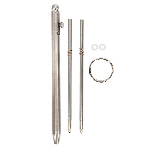 Mini Stift, Titan EDC Signierstift Kugelschreiber, hängen am Schlüsselbund Tragbar für Kinder Frauen Männer(Silber) Writinginstruments Schach, Freizeitsport Writinginstruments Schach, Freizeitsport von VGEBY