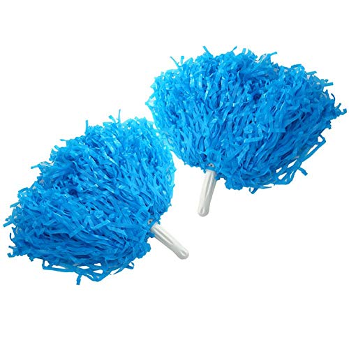 VGEBY1 Cheerleader Pompons, Hand Blumen Cheerleader Pompons für Sport Party Jubelt Ball Dance Fancy Dress Night Party(Blau) von VGEBY1