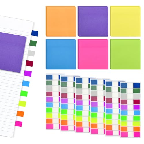 VGECEE 1200 Stück Seitenmarker Selbstklebend Haftstreifen Haftmarker Plastik Page Marker + 300 PCS Haftnotizen Klebezettel Klebemarkierungen Bunt Index Tabs zum Lesen von Notizen, Bücher,10 Farben VGECEE 1200 Stück Seitenmarker Selbstklebend Haftstreifen Haftmarker Plastik Page Marker + 300 PCS Haftnotizen Klebezettel Klebemarkierungen Bunt Index Tabs zum Lesen von Notizen, Bücher,10 Farben von VGECEE