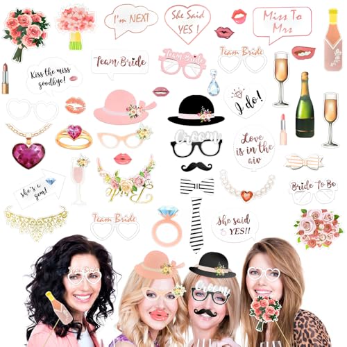 VGECEE 45 Stück JGA Accessoires Frauen JGA Foto Requisiten Bride Photo Booth Team Fotobox Accessoires Hochzeit Fotoautomat Requisiten Party Foto Booth für Valentinstag, Hochzeit,Urlaubs Party VGECEE 45 Stück JGA Accessoires Frauen JGA Foto Requisiten Bride Photo Booth Team Fotobox Accessoires Hochzeit Fotoautomat Requisiten Party Foto Booth für Valentinstag, Hochzeit,Urlaubs Party von VGECEE