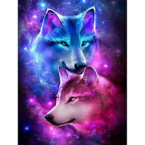 VGJM 5D Diamond Painting - Adults Wolves Animals Wall Decor 40x40cm von VGJM