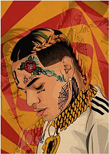VGJM 5D Diamond Painting Cross Stitch Hip Hop Rapper Art Home Wall Decoration 50x50cm von VGJM