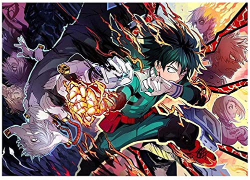VGJM 5D Diamond Painting Cross Stitch My Hero Academia Painting Japanese Anime Art Art Home Wall Decoration 30x40cm von VGJM