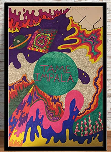 VGJM 5D Diamond Painting Cross Stitch Tame Impala Trippy Psychedelic Music Star Art Home Wall Decoration 30x40cm von VGJM