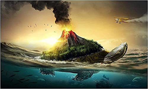 VGJM 5D Diamond Painting Cross Stitch Turtle Art Home Wall Decoration 40x50cm von VGJM