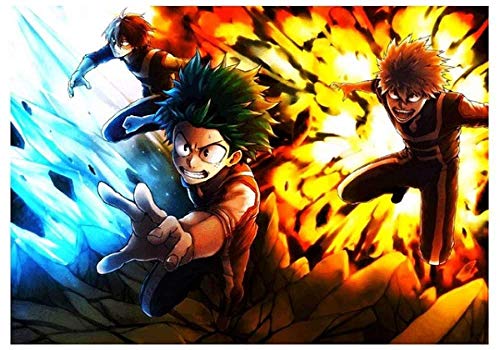 VGJM Adult 5D Diamond Painting Set My Hero Academia Painting Japanese Anime Art Art Crafts for Home Wall Decoration 40x40cm von VGJM