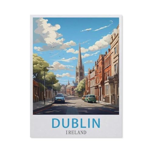 VGJM Diamond Painting，Dublin Ireland，Diamond Painting Art Embroidery Cross Stitch Pictures Gift Wall Decoration-30x40cm von VGJM