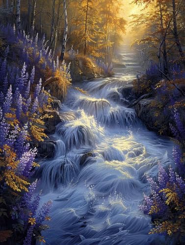 VGJM Plant Diamond Art Kits Adults, Tree 5D Diamond Painting for Beginners, DIY circle Full Drill Crystal Art Kits, Crystal Cross Stitch Embroidery Crafts, for Home Wall Decor, Gifts S-40x40cm von VGJM