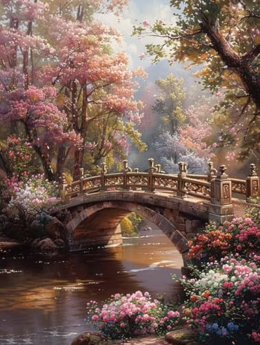 VGJM Tree DIY 5D Diamond Art, Flower Diamond Painting Kits, circle Full Drill Crystal Art Kits for Adults Beginners, DIY Cross Stitch Embroidery Crafts Pictures, for Home Wall Decor, 50x60cm von VGJM