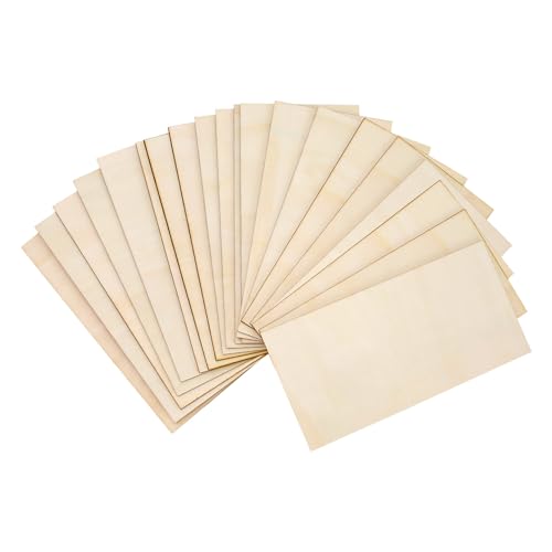 VGOL 20 Stück Pappelholzplatten, rechteckig, blanko, Holzbrett, DIY, handgefertigtes Holzbrett für Flugzeugmodelle, Holzuntersetzer, Holzhandwerk, Laubsägearbeiten, Bildhauerei, Puzzles VGOL 20 Stück Pappelholzplatten, rechteckig, blanko, Holzbrett, DIY, handgefertigtes Holzbrett für Flugzeugmodelle, Holzuntersetzer, Holzhandwerk, Laubsägearbeiten, Bildhauerei, Puzzles von VGOL