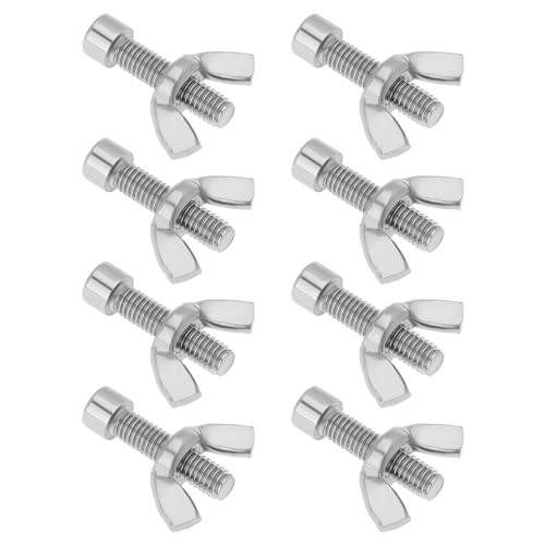 VGOL Fledermausstifte, 8 Stück, 6 x 25 mm Schrauben und 8 M6 Fledermaus-Muttern, Edelstahl-Töpferscheiben-Schläger für Standard-Keramik-Radkopf und Keramikschläger VGOL Fledermausstifte, 8 Stück, 6 x 25 mm Schrauben und 8 M6 Fledermaus-Muttern, Edelstahl-Töpferscheiben-Schläger für Standard-Keramik-Radkopf und Keramikschläger von VGOL