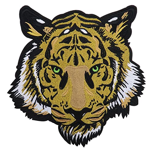 VGOL Großer Tiger Patch bestickt zum Aufbügeln oder Aufnähen, Applikation für Kleidung, Decke, Tischdecken, Jacken, DIY-Dekoration, Reparaturtuch, Zubehör von VGOL