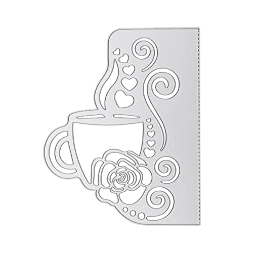 VGOL Stanzformen für Kartenherstellung mit Tasse, Rosenmuster aus Metall, Valentinstagsgeschenk, Rosen-Stanzformen, Prägewerkzeug, Schablone für DIY, Scrapbooking, Dekoration VGOL Stanzformen für Kartenherstellung mit Tasse, Rosenmuster aus Metall, Valentinstagsgeschenk, Rosen-Stanzformen, Prägewerkzeug, Schablone für DIY, Scrapbooking, Dekoration von VGOL