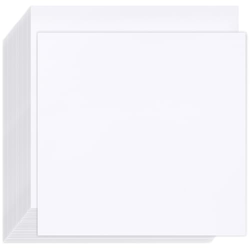 VGOODALL 100 Blatt Weißes Tonpapier, Konstruktionspapier 30,5 x 30,5cm Weißes Scrapbook-Papier Kartonpapier für Basteln Kartenherstellung von VGOODALL