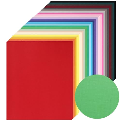 VGOODALL 250g A4 Dickes Papier zum Drucken, 72 Blatt Kartonpapier Fotokarton Tonkarton Pappe für Kartenherstellung, Handwerk, Scrapbooking von VGOODALL