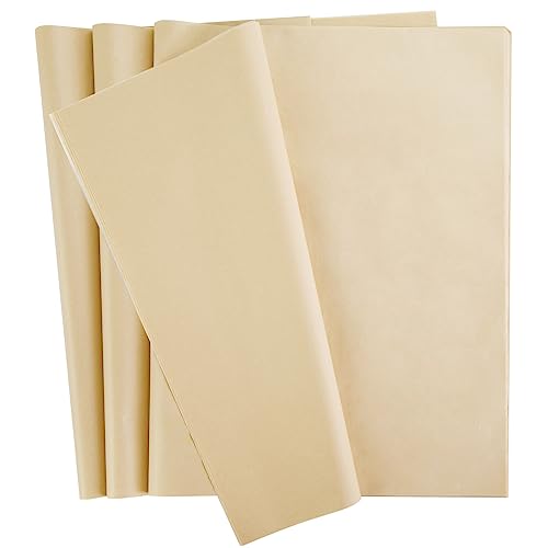 VGOODALL 75 Blatt Kraft Seidenpapier, 50cm x 35cm Tissue Papier Bulk Braun Geschenkpapier für Geburtstagsfeier Urlaub Hochzeit Handwerk Dekor von VGOODALL